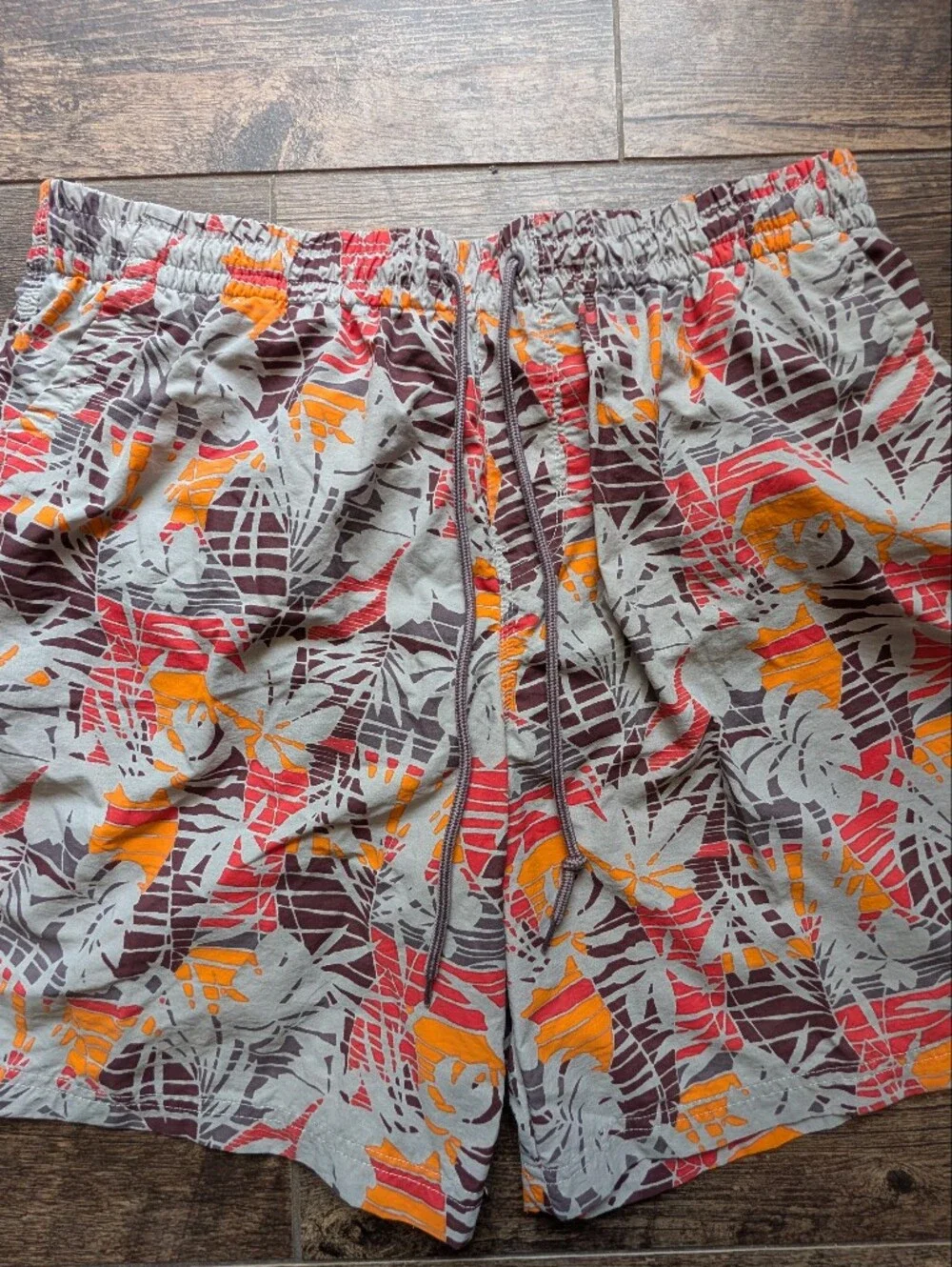 Columbia Omni-Shield Lined Tropical Print Swim Trunks 7